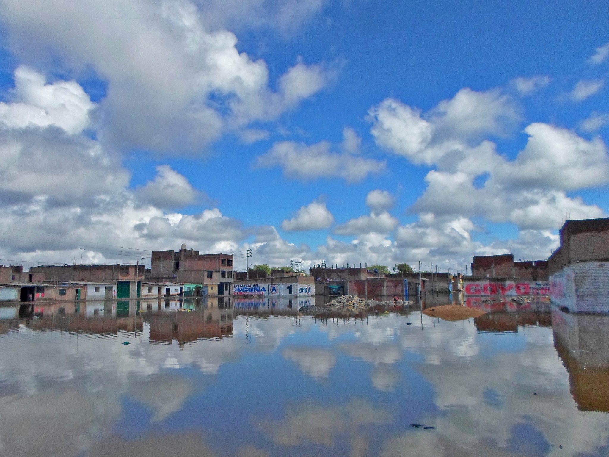 La ciudad de Chiclayo inundada por las lluvias. Foto: Kevin Eduardo Sánchez Cotrina.